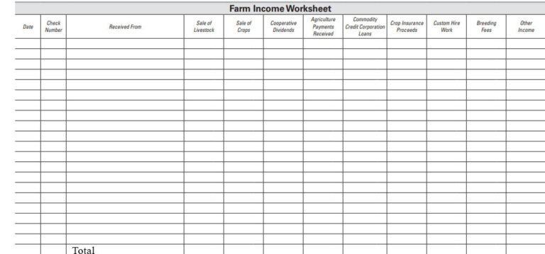 Farm Income Worksheet 2021 - CPA Clinics