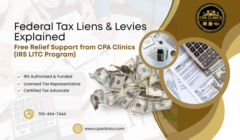 Federal Tax Liens & Levies Explained: Free Relief Support from CPA Clinics (IRS LITC Program)