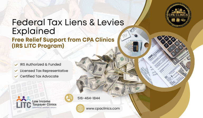 Federal Tax Liens & Levies Explained: Free Relief Support from CPA Clinics (IRS LITC Program)