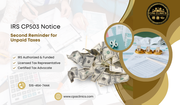 IRS CP503 Notice – Second Reminder for Unpaid Taxes | CPA Clinics