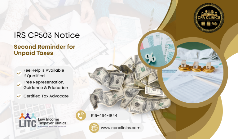 IRS CP503 Notice – Second Reminder for Unpaid Taxes | CPA Clinics